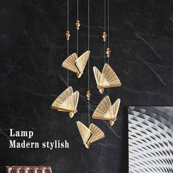 Arisha Moderne Luminaires Suspension Doré Animal - Neutralighting
