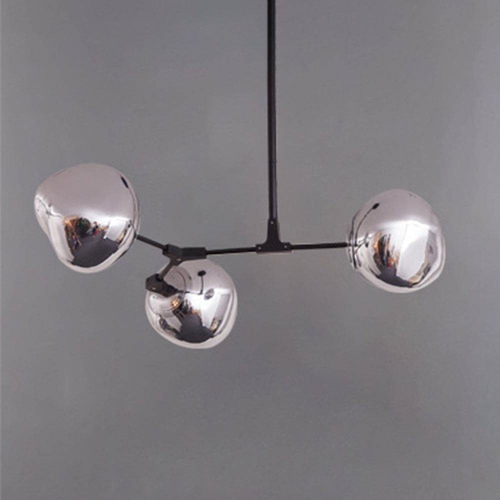 Valentina Suspension Globe Inhabituelle, Métal/Acrylique, Doré Rosé/Or/Chromé, Salon/Salle à Manger - Neutralighting