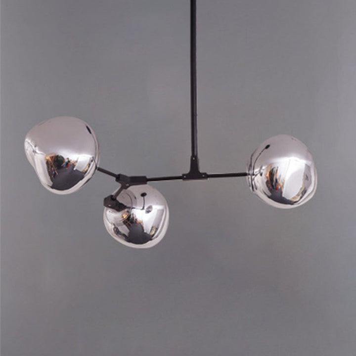 Valentina Suspension Globe Inhabituelle, Métal/Acrylique, Doré Rosé/Or/Chromé, Salon/Salle à Manger - Neutralighting