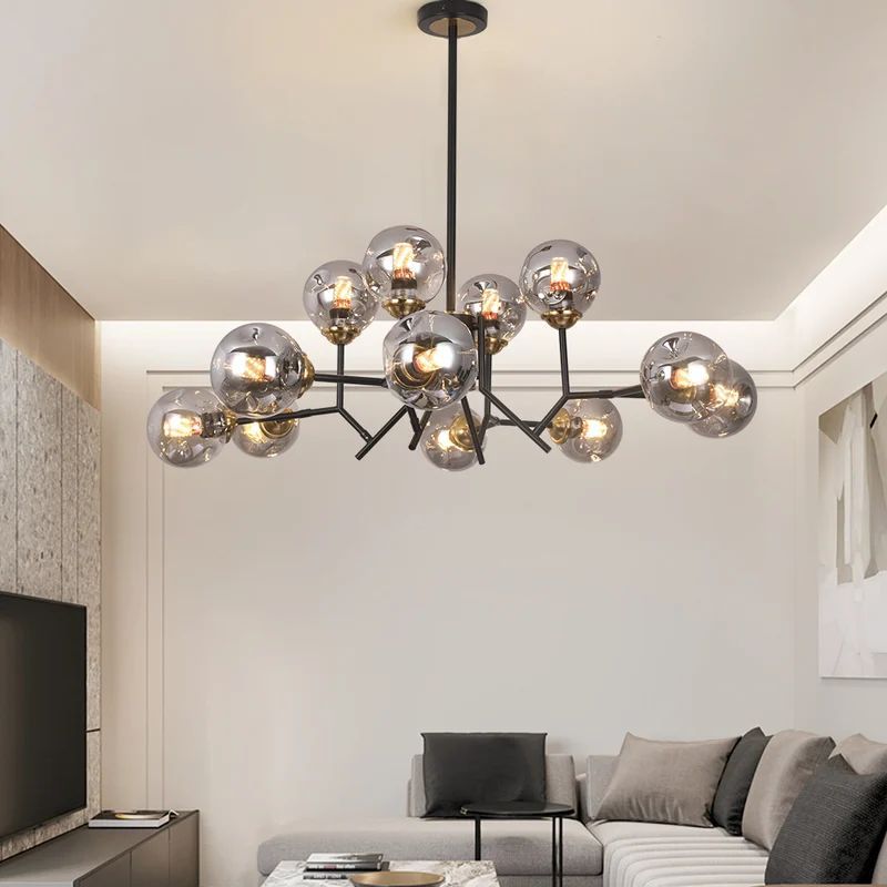 Valentina Moderne Nordique Suspension Métal Verre Salon Chambre à Coucher - Neutralighting