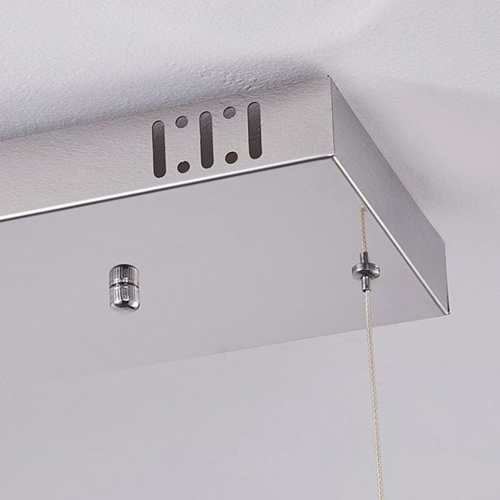 Kristy Luminaires Suspensions LED Wave Moderne Grande Cristal Métal Argent/Or Salon/Cuisine - Neutralighting