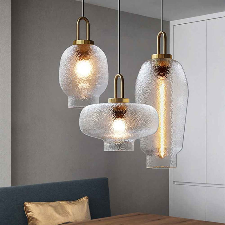 Valentina Design Luminaires Suspensions Métal Moderne LED Verre Or Salon/Chambre à Coucher - Neutralighting