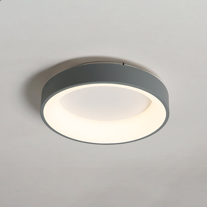 Arisha Plafonnier Bol Moderne, Métal/Acrylique, Blanc/Gris, Salon - Neutralighting
