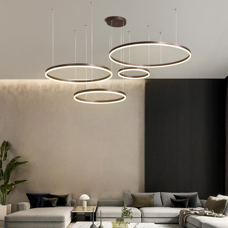 Remi Suspension Anneau Moderne Métal Noir/Doré/Café Salon - Neutralighting