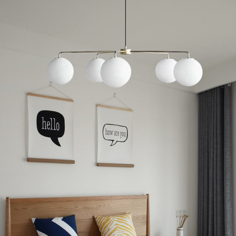 Valentina Minimaliste LED Bulle Verre Métal Lustre Salon - Neutralighting