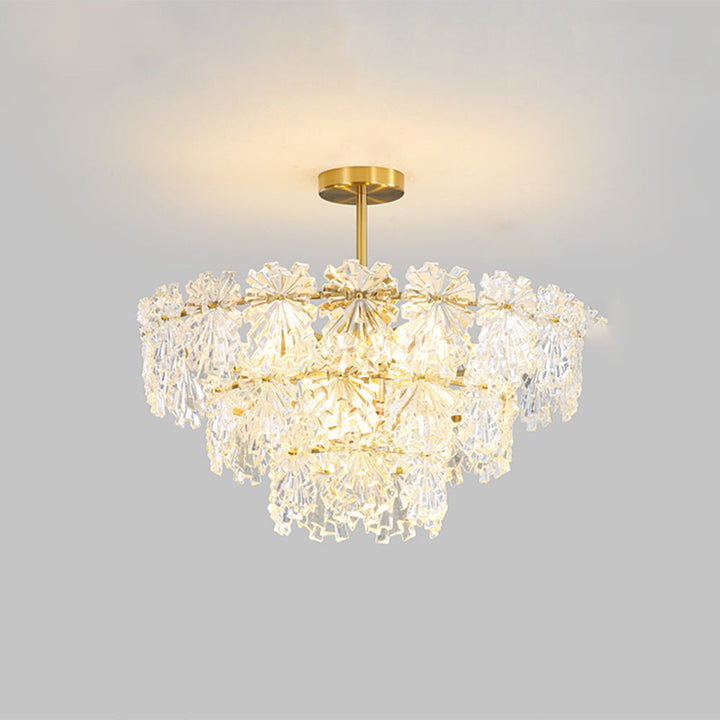 Kristy Suspension Anneau Vintage, Métal/Verre, Doré, Restaurant/Salon - Neutralighting