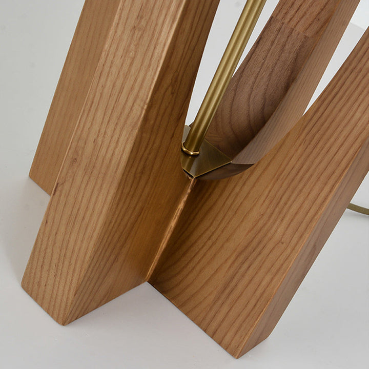 Muto Lampadaire Rectangulaire Naturel, Tissu, Bois, Salon/Bureau - Neutralighting