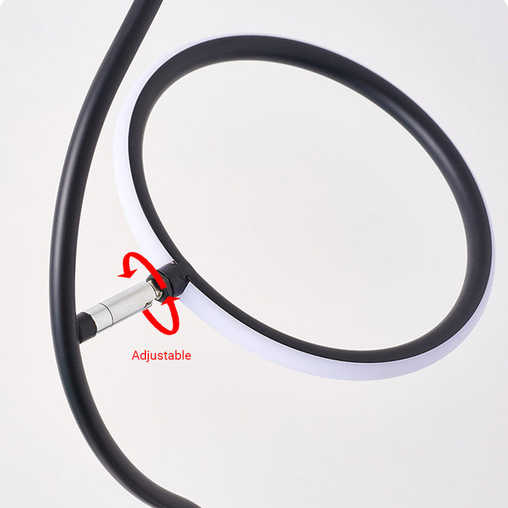 Arisha Design Lampadaire Rond Moderne Métal/Acrylique Noir/Blanc Salon/Chambre - Neutralighting
