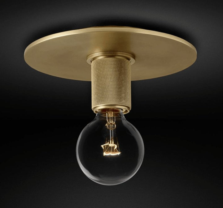 Solara Lumière de Plafond Conique en Verre et Laiton Industrielle - Neutralighting