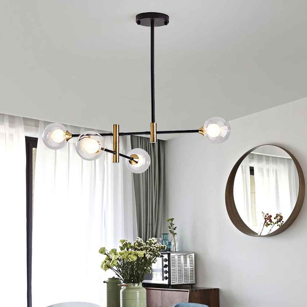 Valentina Design Italien Luminaires Suspensions Globe Moderne Métal/Verre Blanc Laiteux/Clair Chambre/Salon - Neutralighting
