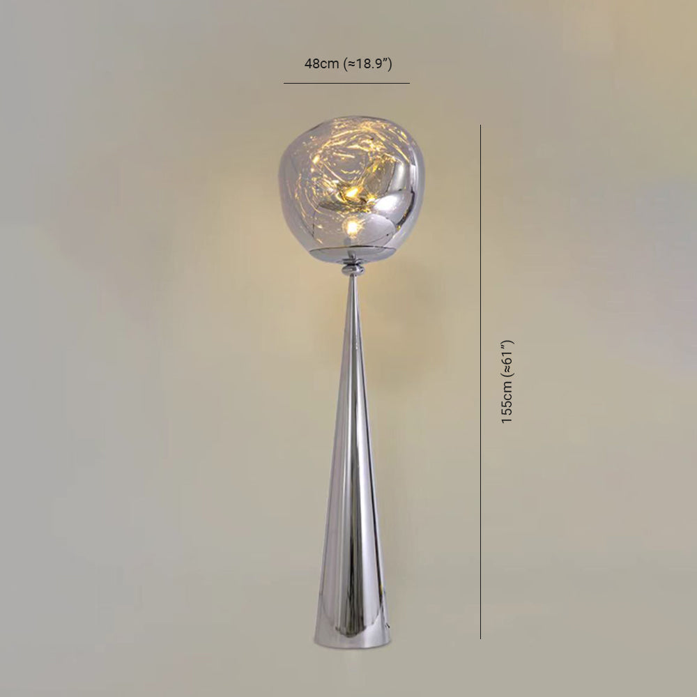 Valentina Design Italien Lampadaire Moderne Métal/Acrylique Rose Dorée/Or/Chromé/Gris Fumé Salon - Neutralighting