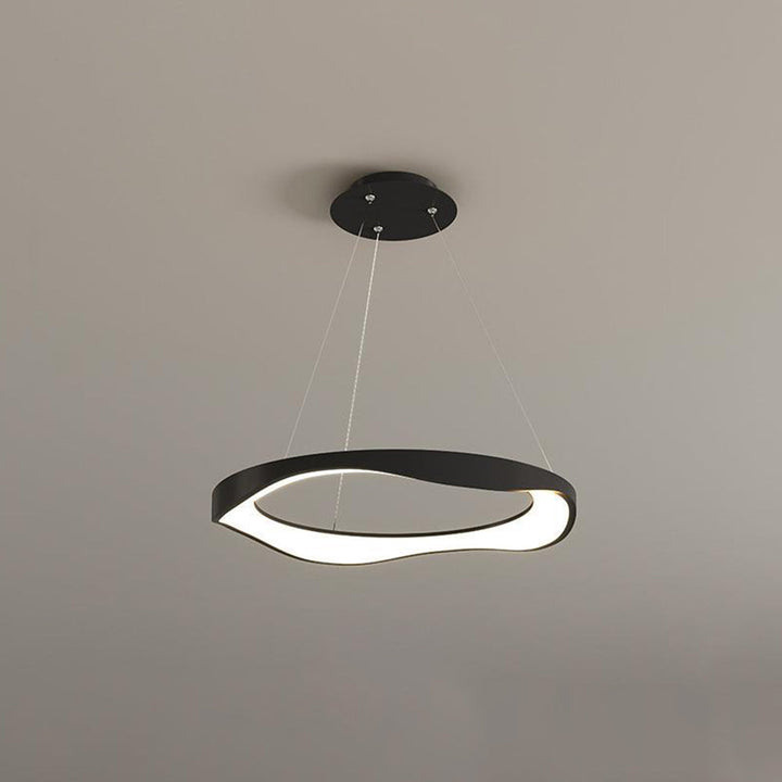 Arisha Suspension Ronde Moderne, Métal/Acrylique, Noir/Blanc, Salle de Séjour/Salle à Manger - Neutralighting