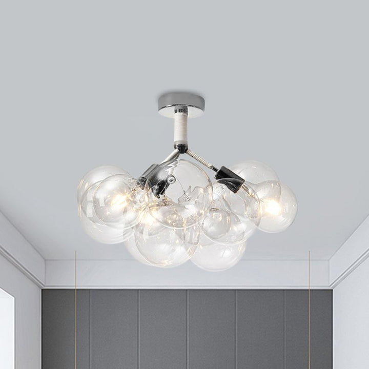 Valentina Moderne LED Plafonnier Doré/Chromé Verre Salle à manger - Neutralighting