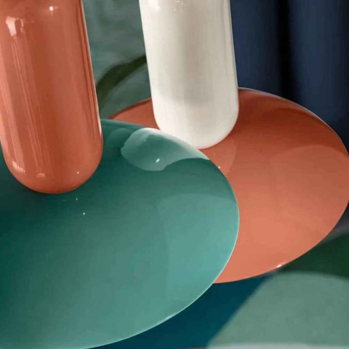 Ulmo Suspension Dôme Moderne. Metal. Vert/Blanc/Orange. Salon - Neutralighting