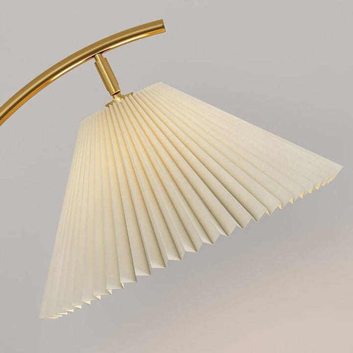 Muto Lampadaire Avec Table Parapluie Moderne LED Abat Jour Blanc Métal Tissu Chambre à Coucher/Salon - Neutralighting