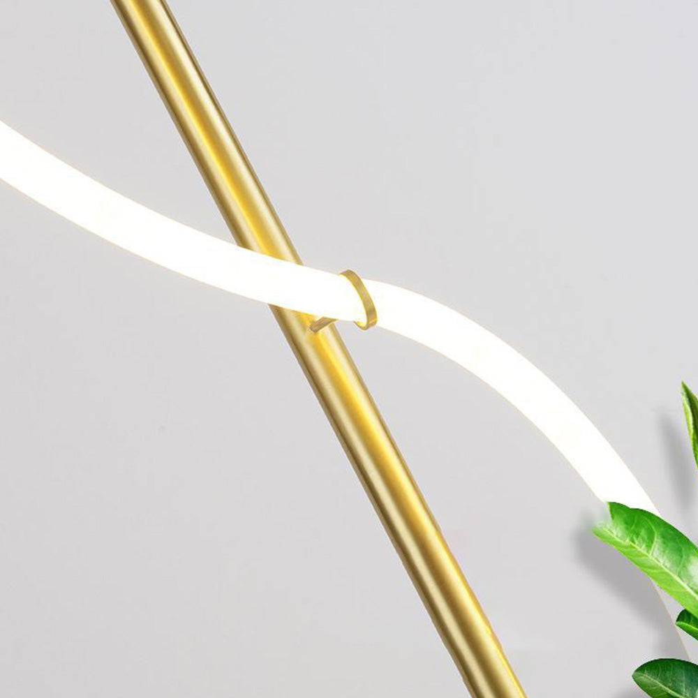 Arisha Design Lampadaire Linéaire Minimaliste Cuivre Blanc Or Salon - Neutralighting