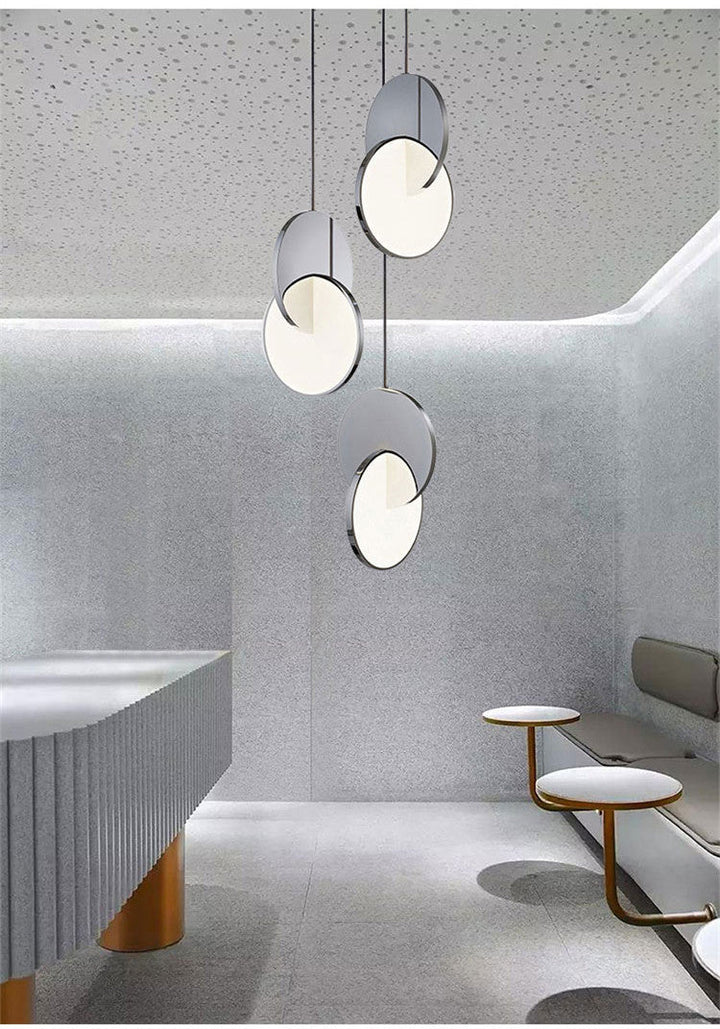 Arisha Luminaires Suspension Minimaliste Métal Or/Argent Salon - Neutralighting