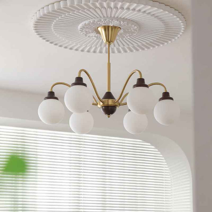Valentina Français LED Lustre Chromé Or Salon/Chambre À Coucher - Neutralighting