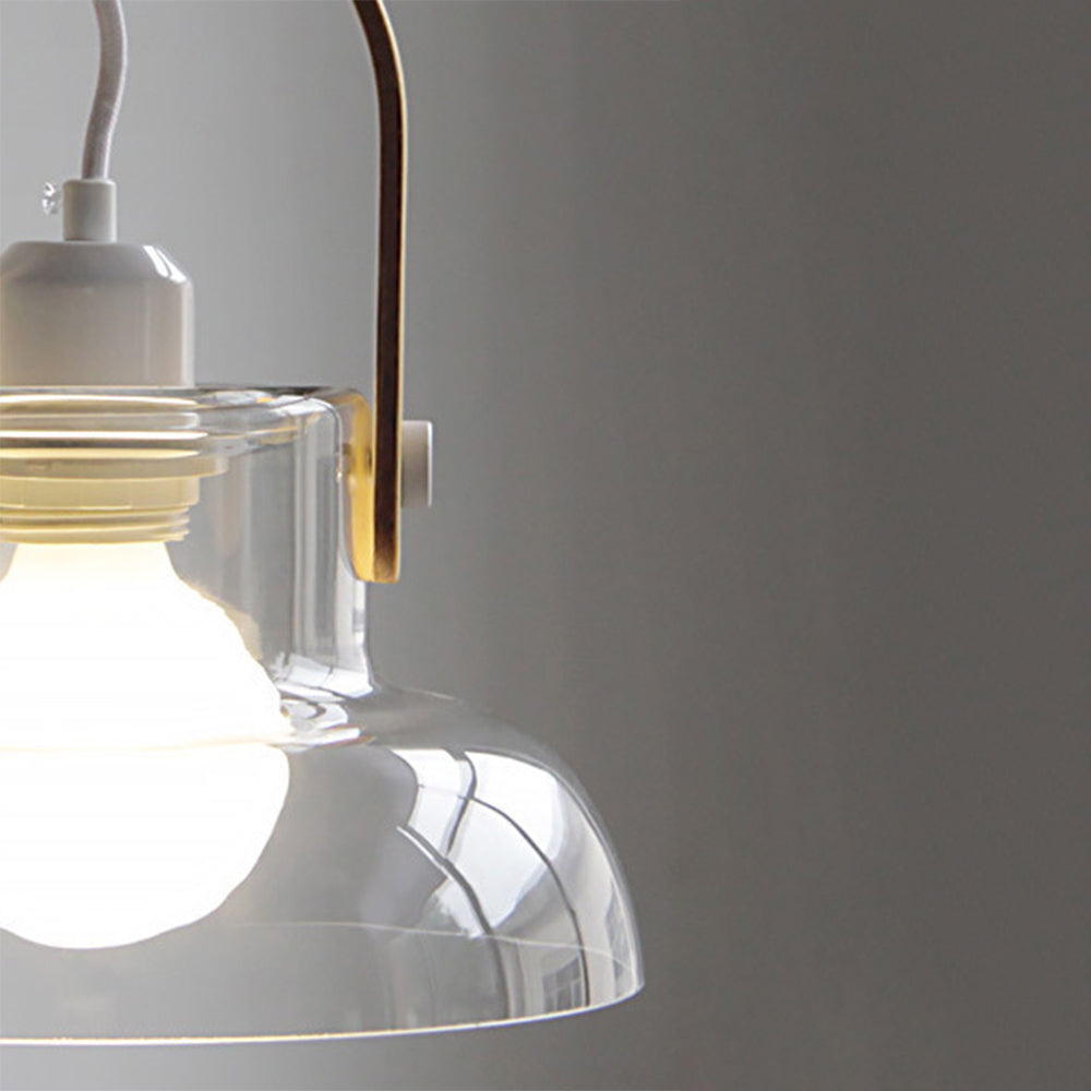 Valentina Moderne Luminaires Suspensions Dôme Minimaliste Métal/Verre Or Transparent Salon - Neutralighting