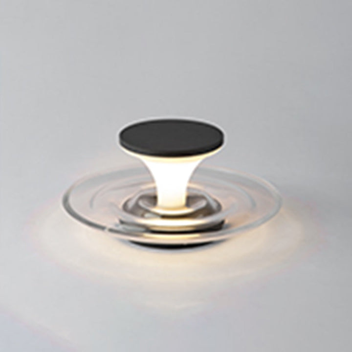 Ray Lampe Extérieure au Sol Rond Simple, Métal/Acrylique, Noir, Jardin - Neutralighting