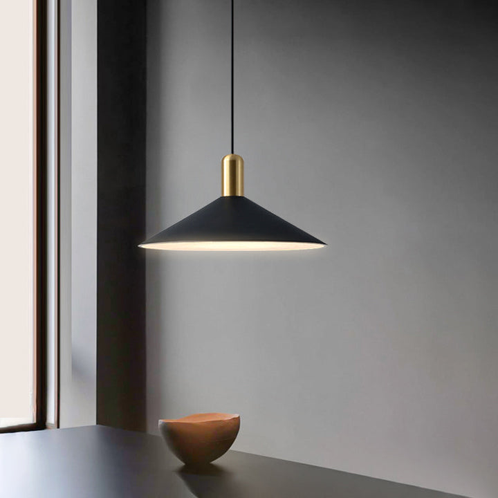 Arisha Suspension Moderne LED Acrylique/Métal, Noir/Blanc/Or, Salon - Neutralighting