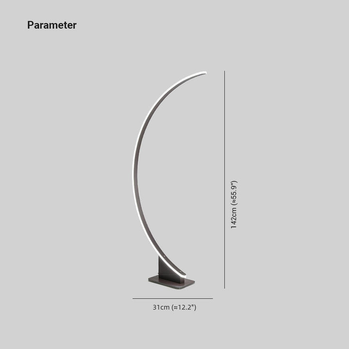 Ray Design Lampadaire Arche Simple Métal/Silicone Café/Blanc Salon/Chambre à Coucher - Neutralighting