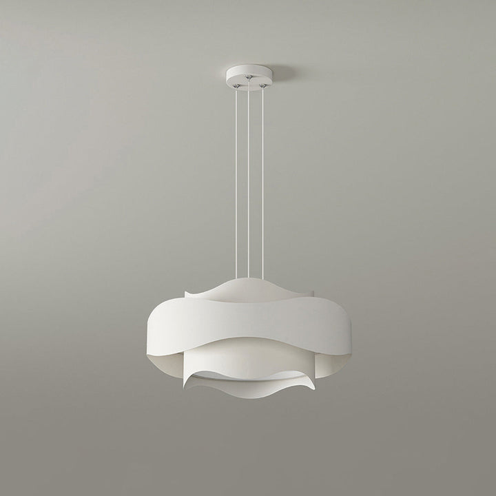 Arisha Suspension Ronde Contemporaine, Métal, Blanc, Chambre à Coucher/Salle à Manger - Neutralighting