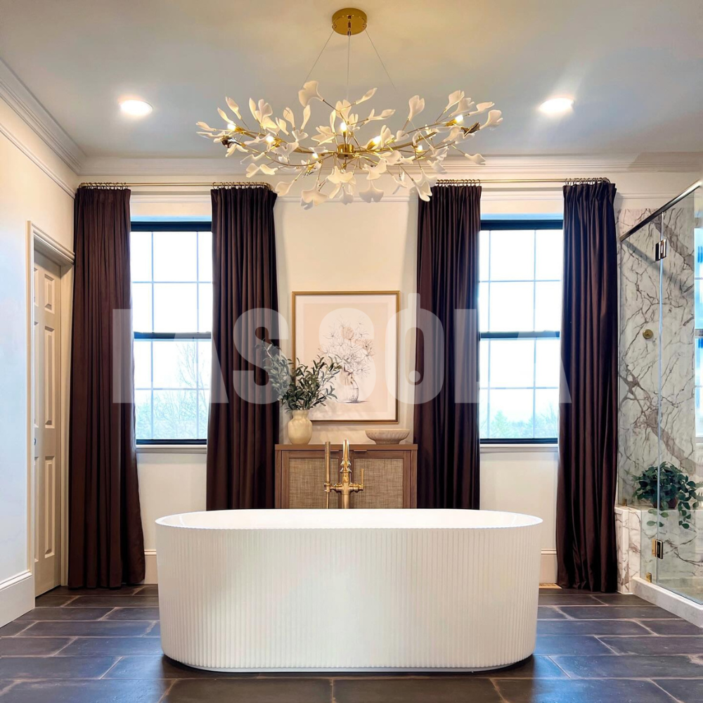 Olivia Lustre Moderne et Luxueuse, Métal/céramique, Or, Salon/Chambre à Coucher - Neutralighting