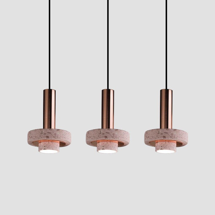 Aelith Suspension Cylindre Moderne Métal/Pierre Salle à Manger - Neutralighting