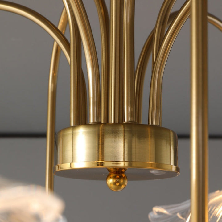Valentina Nordique LED Lustre Or Verre Salon/Chambre À Coucher/Salle À Manger - Neutralighting