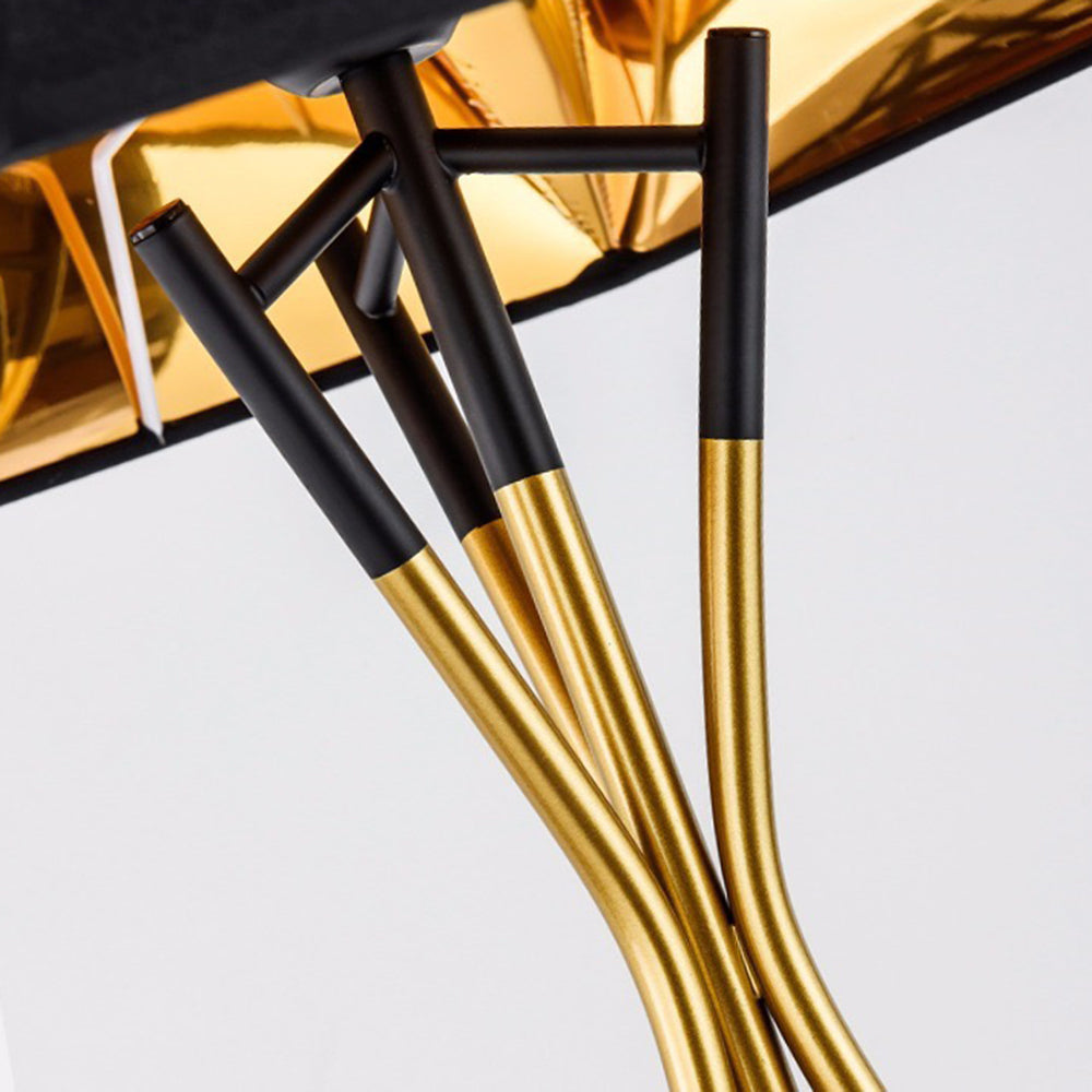 Mira Lampadaire Dôme Moderne, Métal/Tissu, Noir, Chambre - Neutralighting