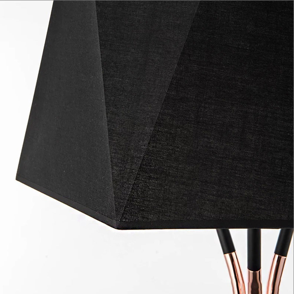 Mira Lampadaire Dôme Moderne, Métal/Tissu, Noir, Chambre - Neutralighting