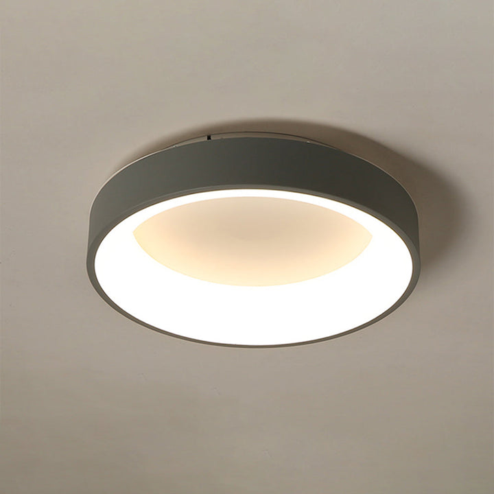 Arisha Plafonnier Bol Moderne, Métal/Acrylique, Blanc/Gris, Salon - Neutralighting