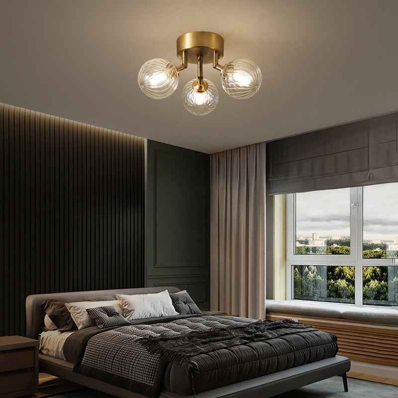 Plafonnier Valentina Verre Cuivre LED 9W