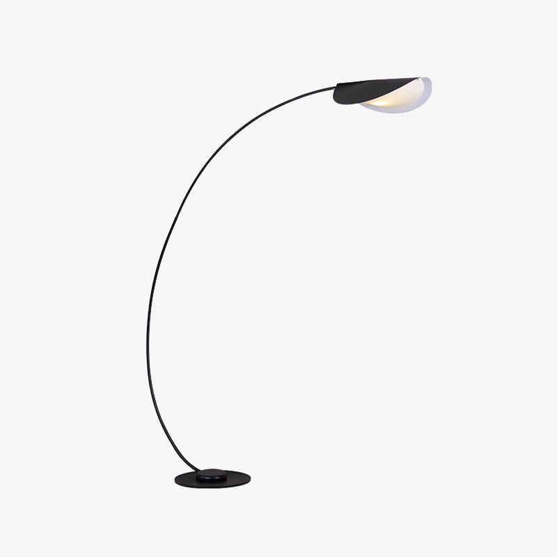 Ray Lampadaire Arche Moderne, Métal, Noir, Salon/Salle d&