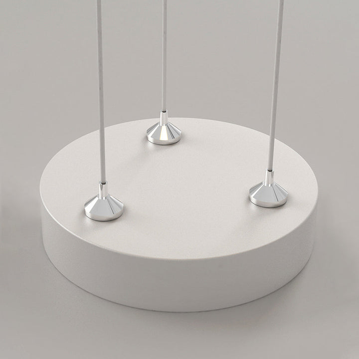 Arisha Suspension Ronde Contemporaine, Métal, Blanc, Chambre à Coucher/Salle à Manger - Neutralighting