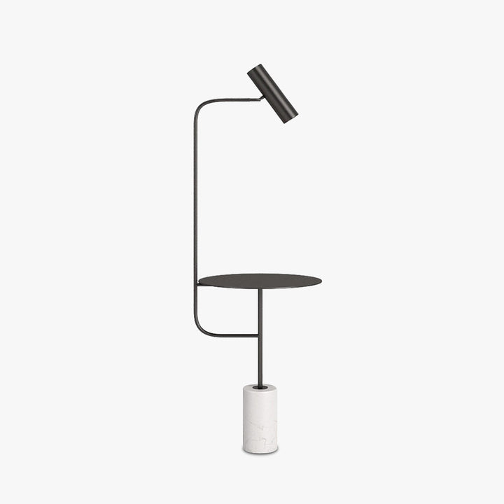 Mira Moderne Avec Tableau Lampadaire Linéaire Simple Marbre/Métal Noir/Or Salon - Neutralighting