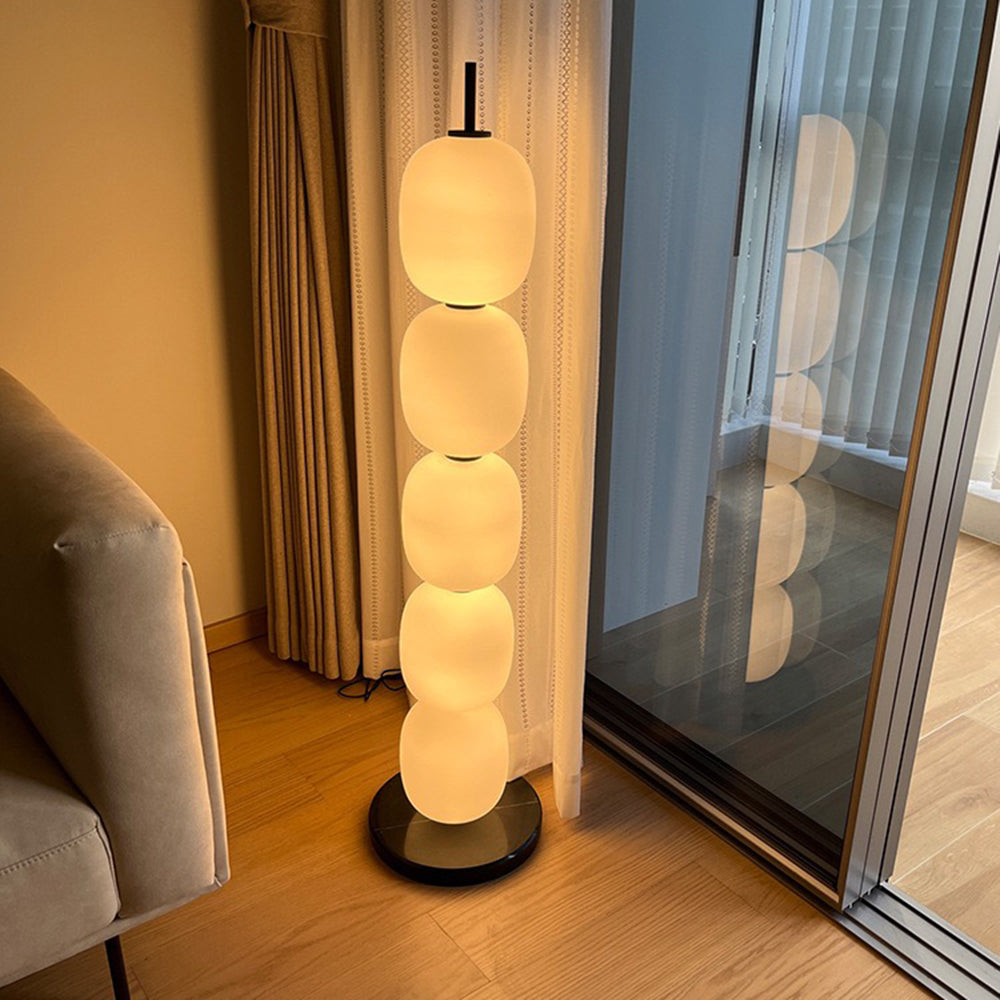 Valentina Lampadaire Lanterne Moderne Verre Blanc Chambre à Coucher/Salon Intérieur - Neutralighting