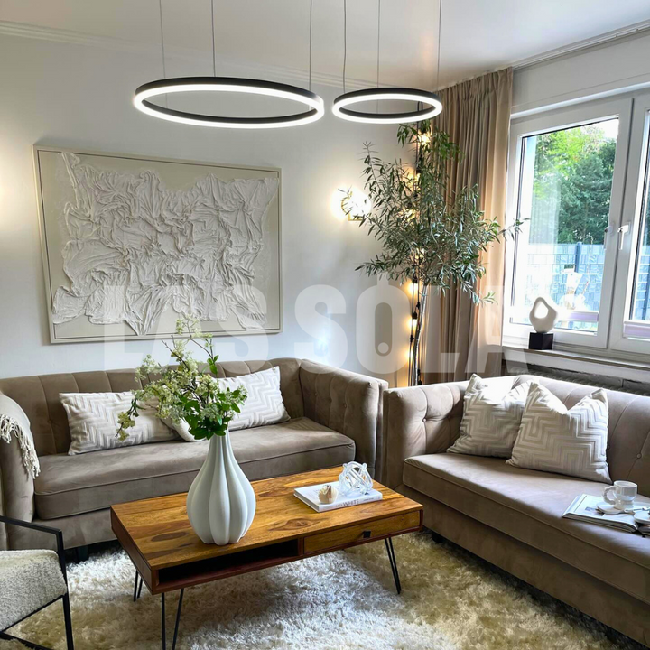 Remi Suspension Anneau Moderne Métal Noir/Doré/Café Salon - Neutralighting