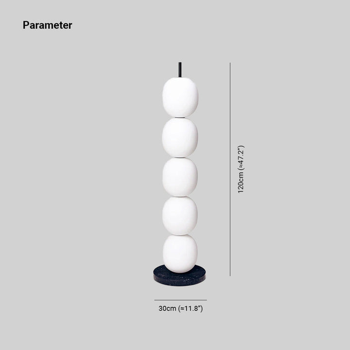 Valentina Lampadaire Lanterne Moderne Verre Blanc Chambre à Coucher/Salon Intérieur - Neutralighting