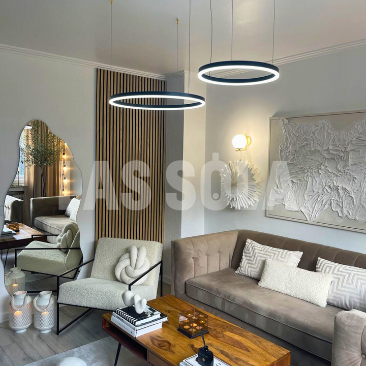 Remi Suspension Anneau Moderne Métal Noir/Doré/Café Salon - Neutralighting