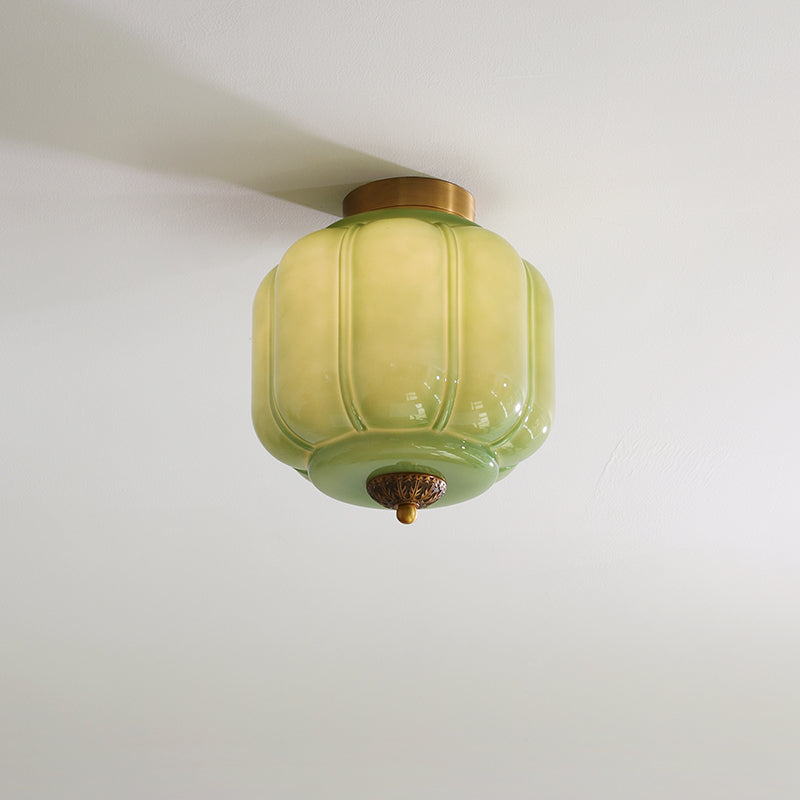 Elyra Lampe de Plafond en Verre Vert Docos