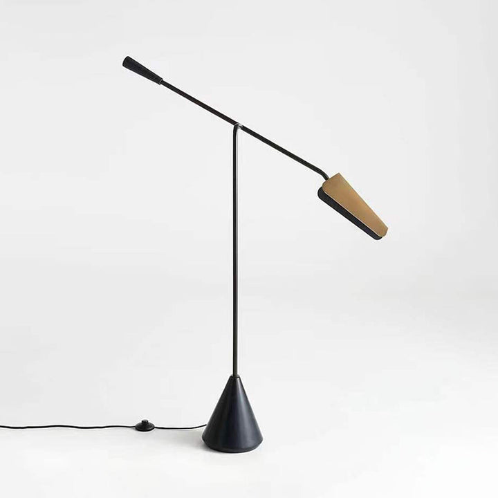 Mira Lampadaire Triangulaire Moderne, Marbre/Métal, Brun, Salon - Neutralighting