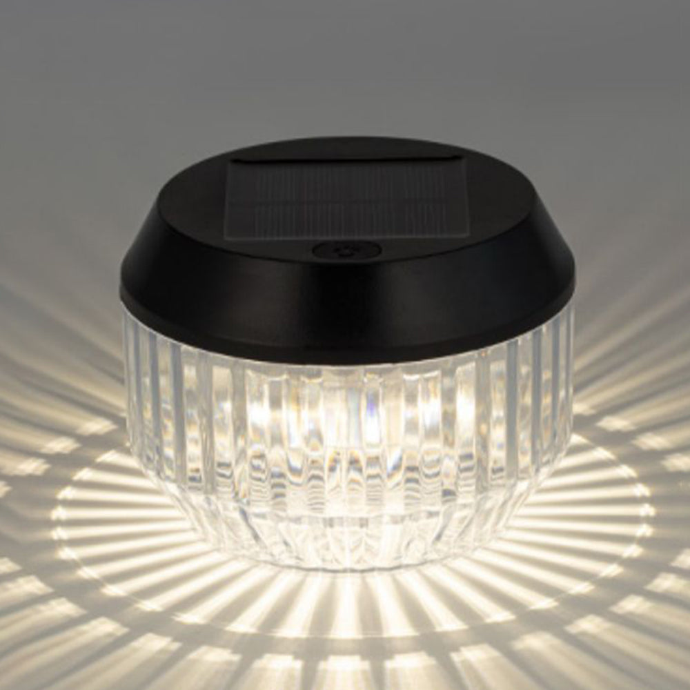 Ray Lampe de Table Ronde Moderne, Acrylique, Noir, Jardin - Neutralighting