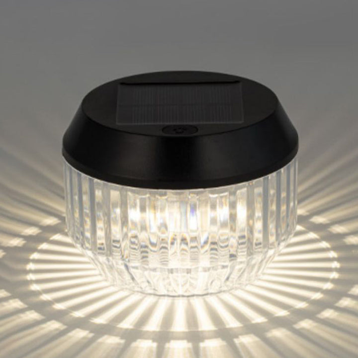 Ray Lampe de Table Ronde Moderne, Acrylique, Noir, Jardin - Neutralighting