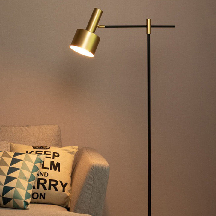 Arisha Design Lampadaire Linéaire Simple Métal Or/Noir Salon/Bureau - Neutralighting