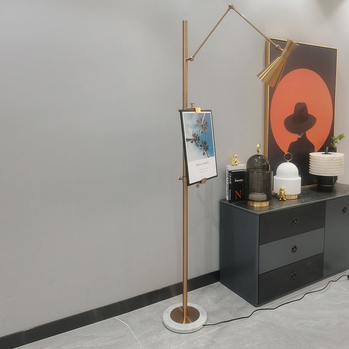Arisha Design Lampadaire Chevalet Moderne Métal/Verre Laiton Salon/Chambre - Neutralighting