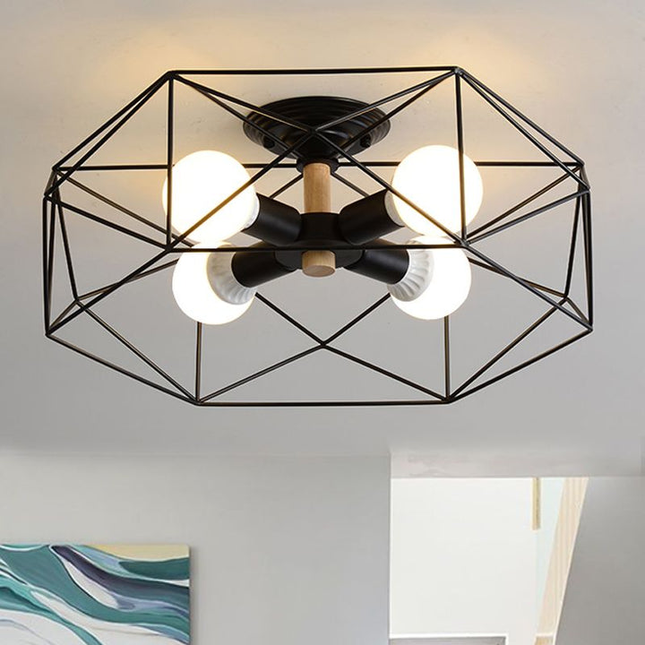 Arisha Moderne LED Plafonnier Doré/Blanc Métal Salon Chambre à coucher - Neutralighting