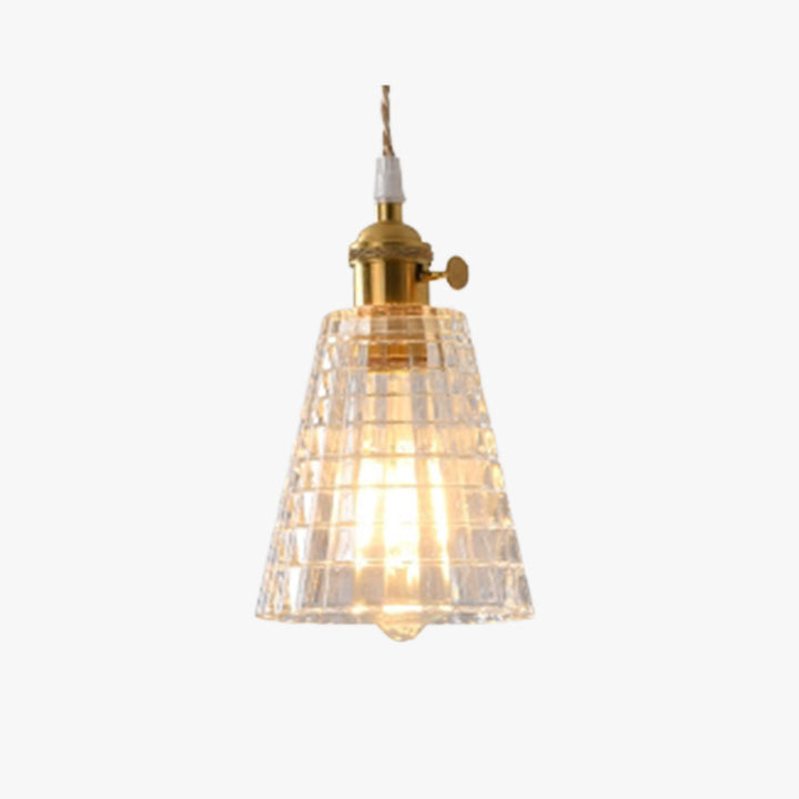 Valentina Luminaires Suspensions Art Deco Floral Vintage Métal/Verre Doré/Clair Salon/Chambre à Coucher - Neutralighting