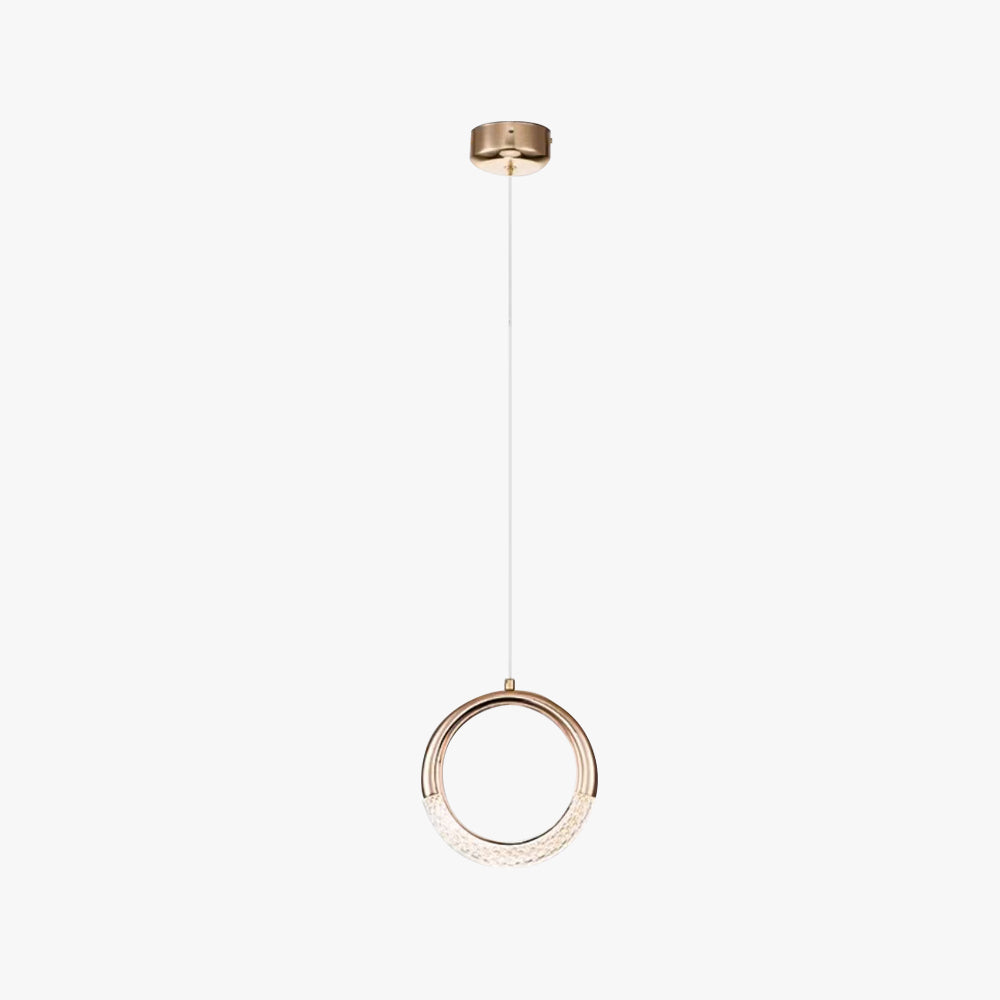 Kristy Luminaires Suspensions Arc Deco Moderne Simple Métal/Acrylique Doré Salon - Neutralighting